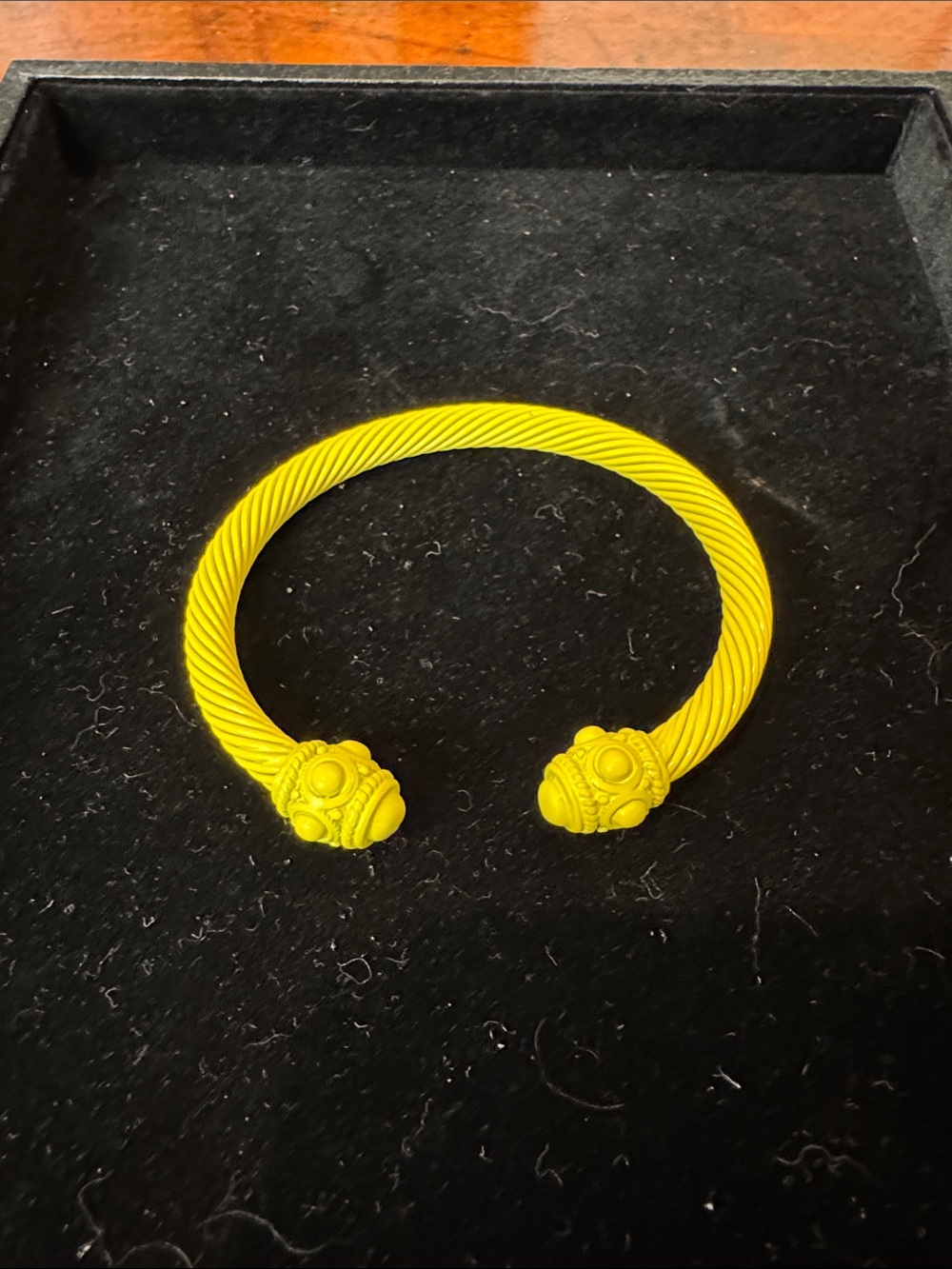 Yellow Twisted Cuff Bracelet